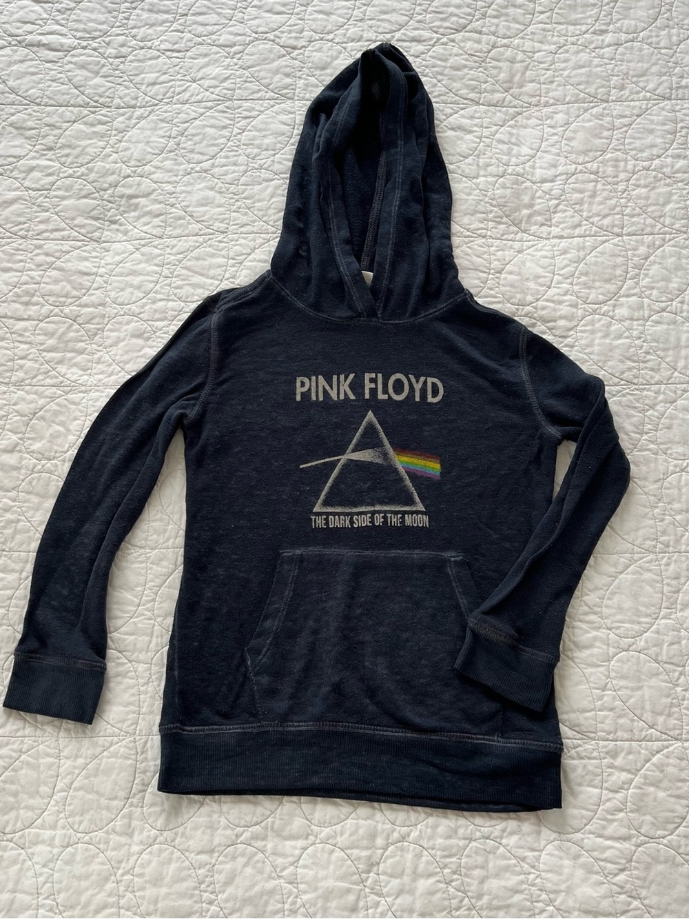 Junk Food Clothing Navy Pink Floyd Hoodie Vintage Style Grungy RockFan 1972 Tour
